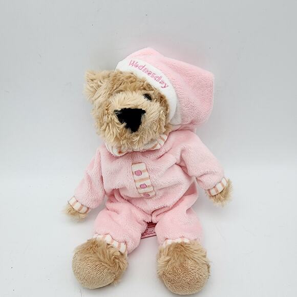 FAO Schwartz Wednesday Teddy Bear Plush 10" Pink Outfit Stuffed Animal 2010 - Picture 1 of 6